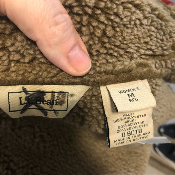 Ll bean ladies Sherpa lined coat nwot size medium - Picture 6 of 7